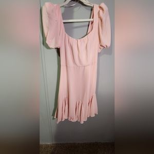ASTR pink poofsleeve dress size small
